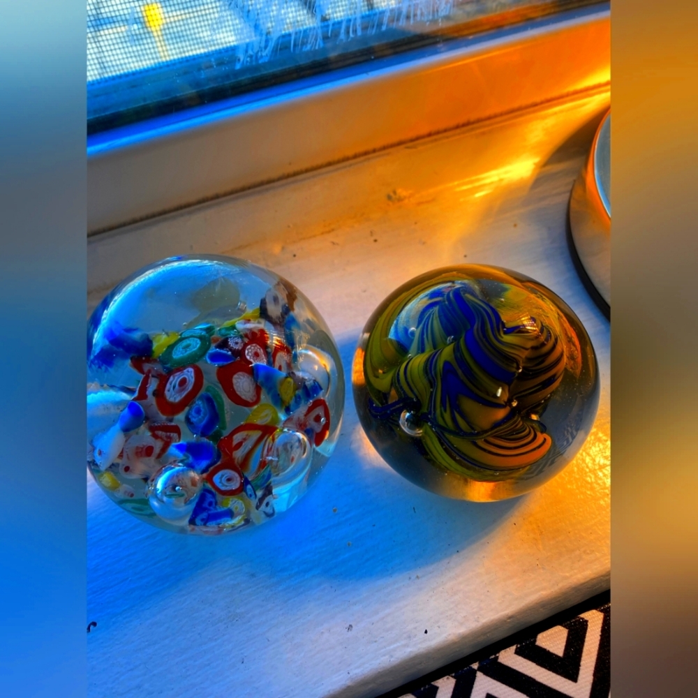 Colorful Glass Art Spheres